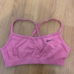 Pink Nike sports bra